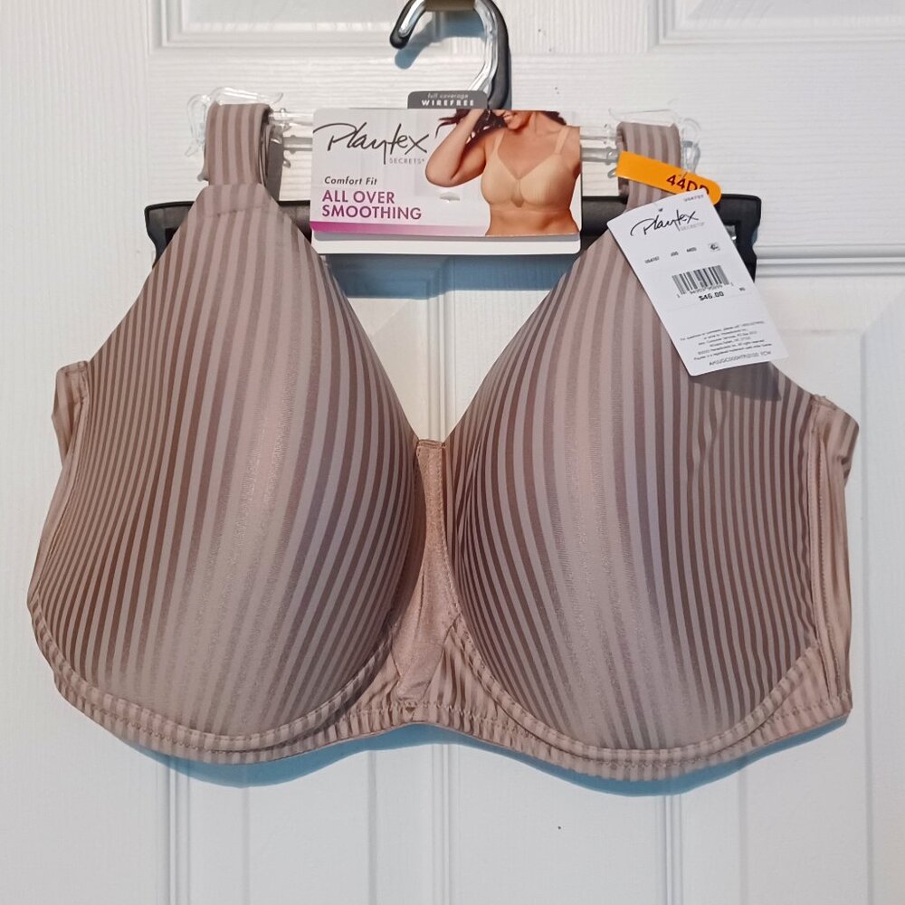 New Playtex T-shirt Bra 44DD Beige Wireless Lightly Padded